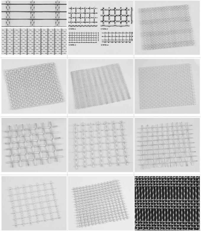 Sturdy Structure Crimped Stainless Steel Woven Wire Mesh for Quarry Screen 0