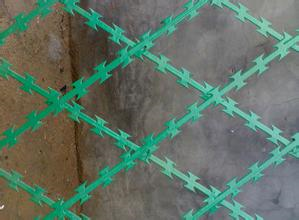 PVC Coated Galvanized Razor Barbed Wire Mesh Fence Single Twist Method 0