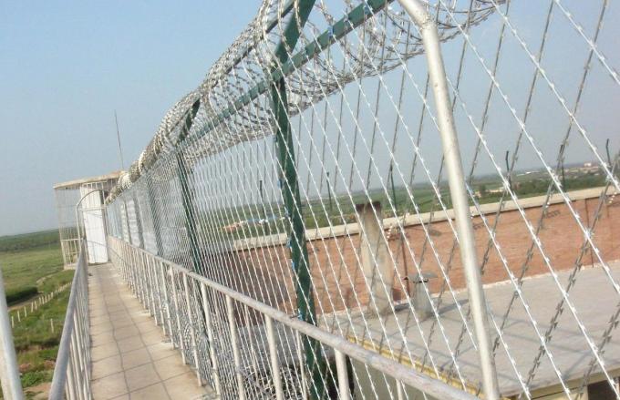 Heavy Zinc Coated Spiral Razor Barb Wire Mesh 500mm Outside For Privatd Area 7