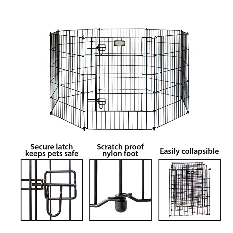 Collapsible Dog Cage Kennel Playpen Heavy Duty Pet Exercise Pen with Low Price05