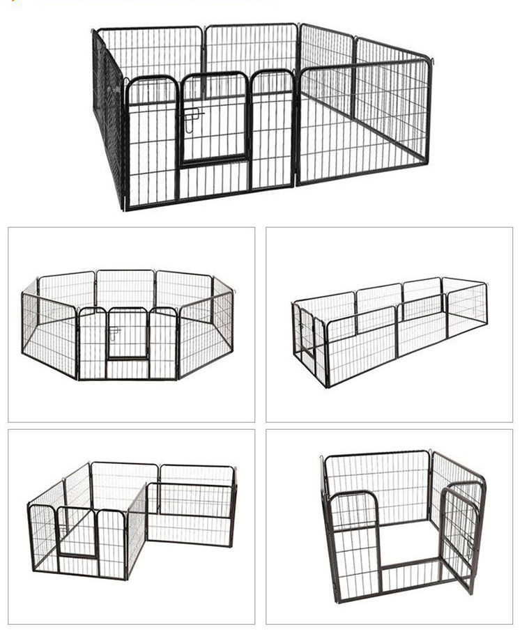 DIY Exercise Metal playpen 16 pcs Pet Dog Cat Barrier Fence06