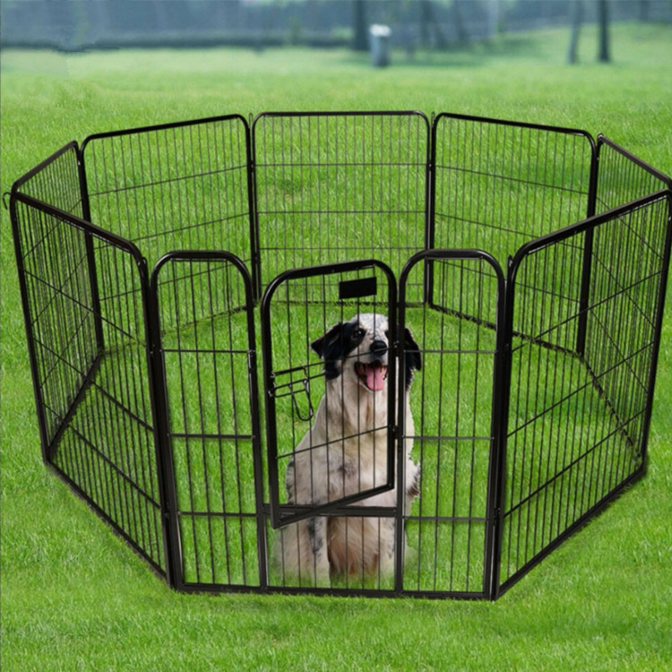 DIY Exercise Metal playpen 16 pcs Pet Dog Cat Barrier Fence08
