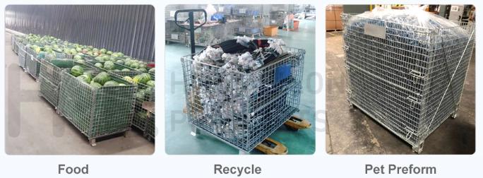 Euro Style Welded Foldable Wire Mesh Container for Recycle Industry22