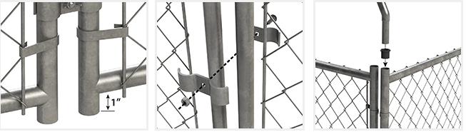 Outdoor Large Chain Link Pet  Cage Kennel for Pet Run Play 10ft x 10ft x 6ft06