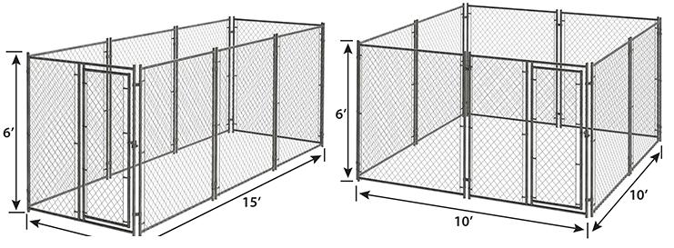 Outdoor Large Chain Link Pet  Cage Kennel for Pet Run Play 10ft x 10ft x 6ft09