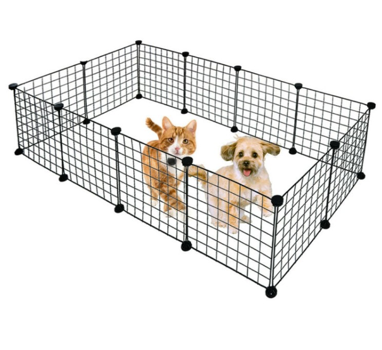 Protable Pet Playpen DIY Metal Wire Cage indoor08