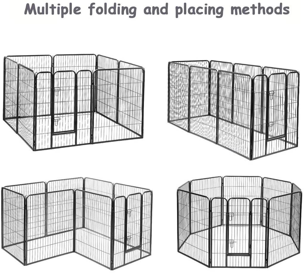 Temporary Large Outdoor Dog Fence Panel Folding Breeding Pet Pen06