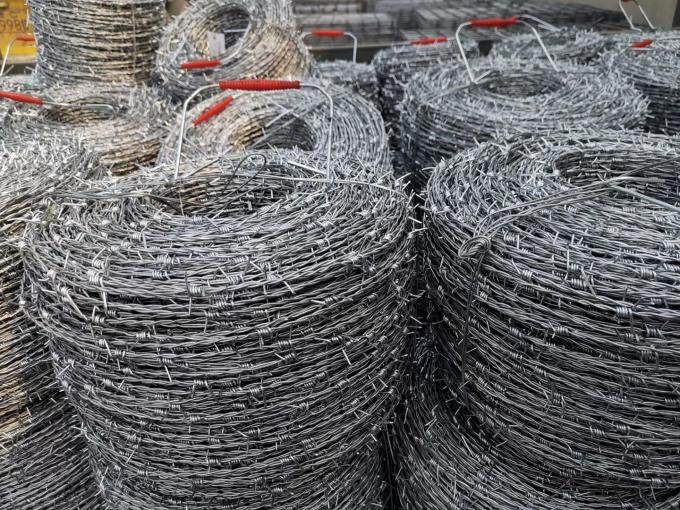 Barbed Wire Security Fence Galvanized 4" for Military Barbed Wire Wall 0