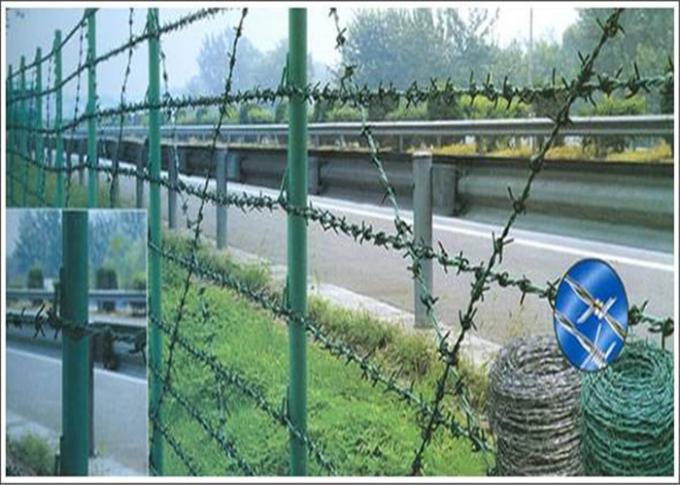 Livestock Green PVC Coated Barbed Wire Fence With Great Rust Resistance 0