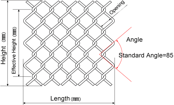 Twist and Knuckled Selvage Chain Link Wire 2 3 / 8 In Chain Mesh Fencing 0