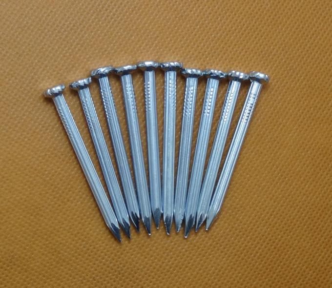 Smooth Shank Galvanized Concrete Nails 9 Gauge 4'' For Building Construction