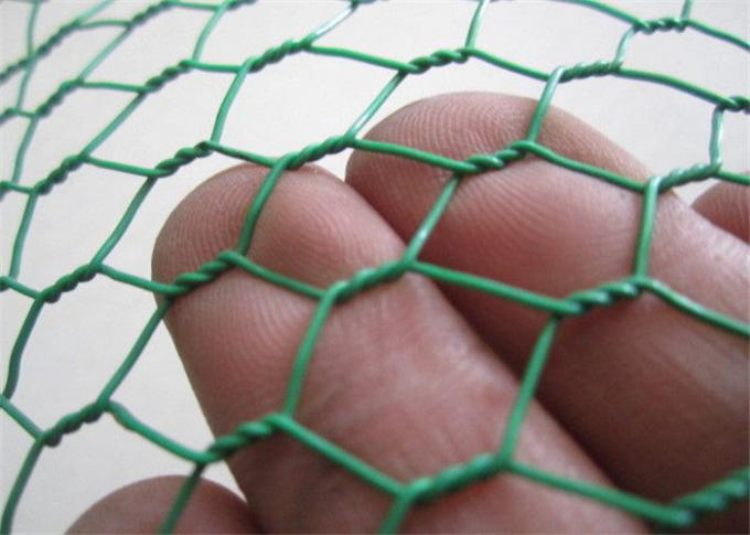 Anti - Rust Vinyl 13mm PVC Coated Wire Netting Green Chicken Wire Fencing 0