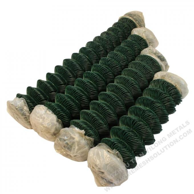 RAL6005 1.6/2.5mm chain linked fencing , chain wire fencing for sport and gardening 0