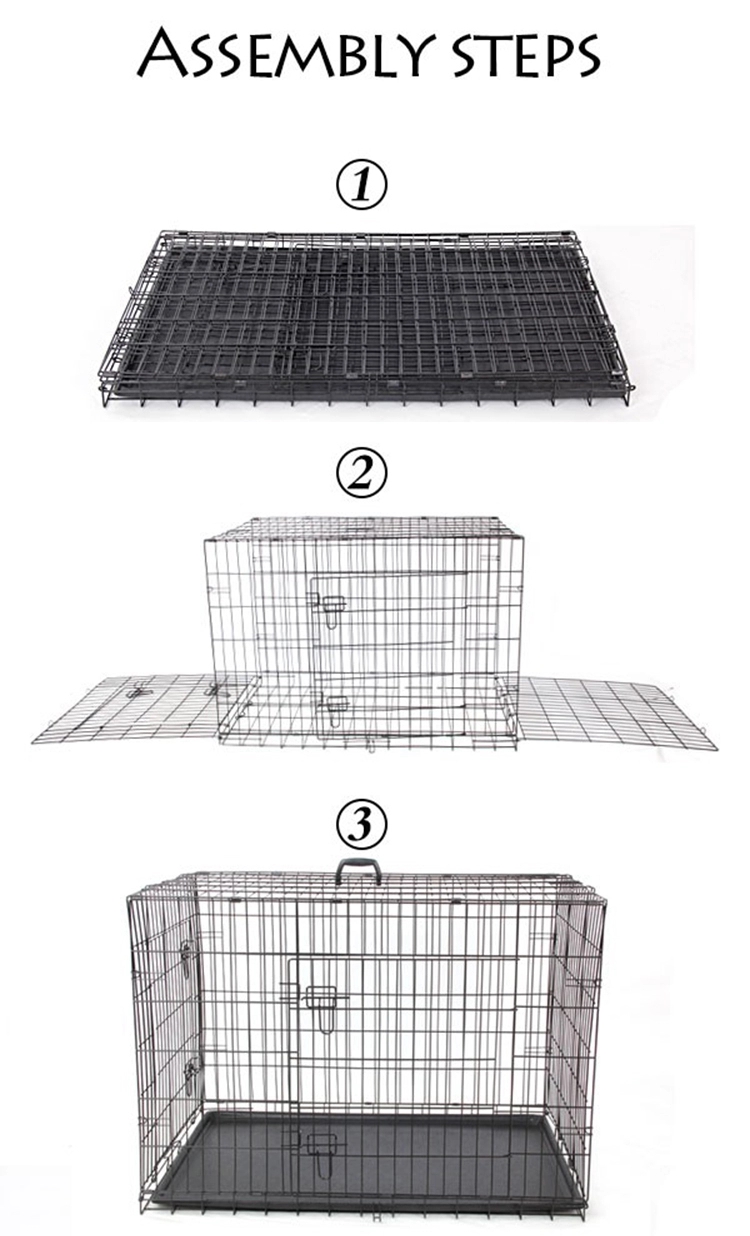 Customized 42'' 48'' large pet kennel double door animal cage steel wire dog crateCustomized 42'' 48'' large pet kennel double door animal cage steel wire dog crate